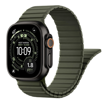 iBandGear RidgeFlex Silicone Sport Band for Apple Watch - Green
