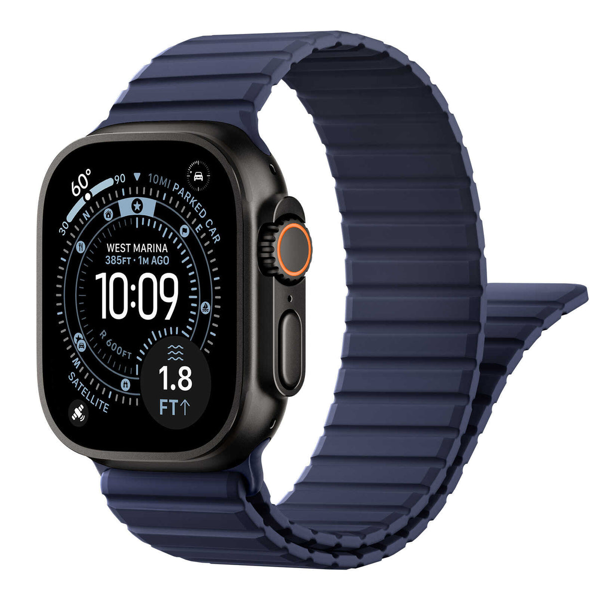 iBandGear RidgeFlex Silicone Sport Band for Apple Watch - Blue