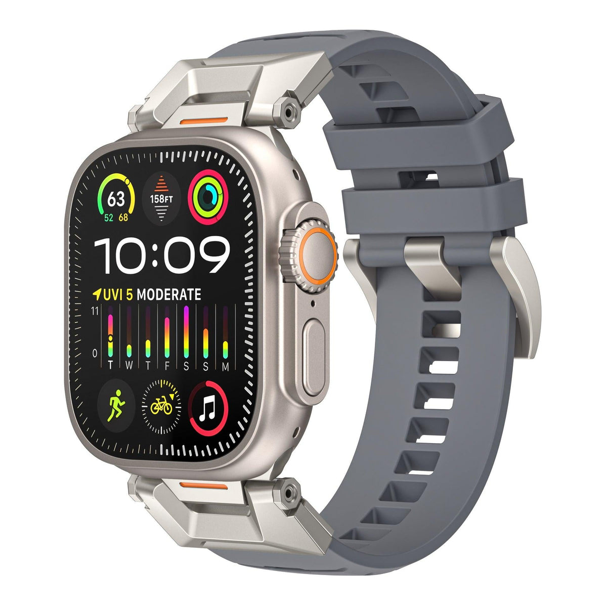 iBandGear Rugged Fluoroelastomer Band for Apple Watch - Gray