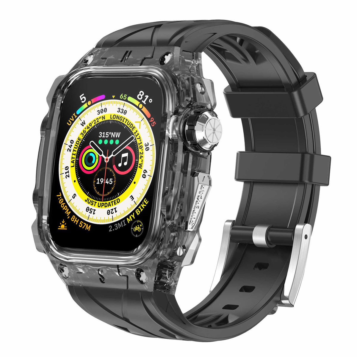 iBandGear Rugged Integrated Case Sport Band for Apple Watch - Black