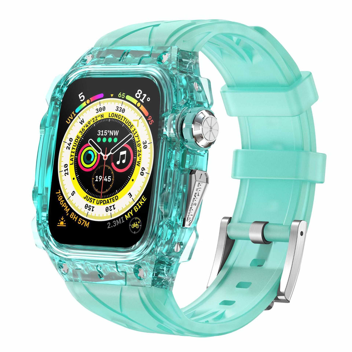 iBandGear Rugged Integrated Case Sport Band for Apple Watch - Light Blue