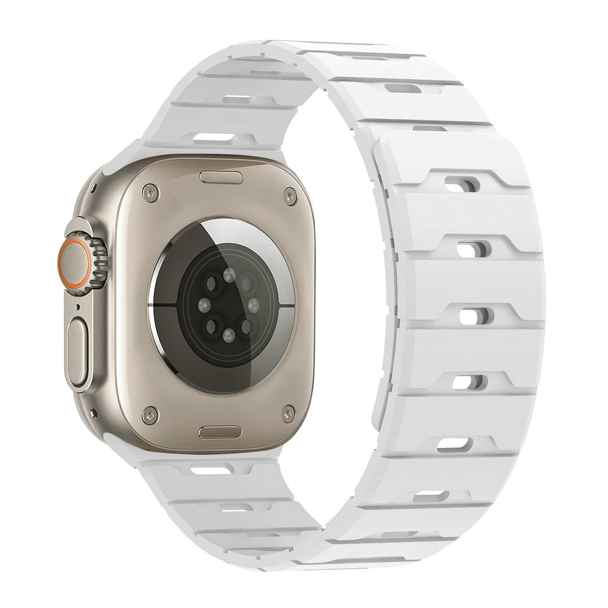 iBandGear Rugged Magnetic Silicone Band for Apple Watch - White