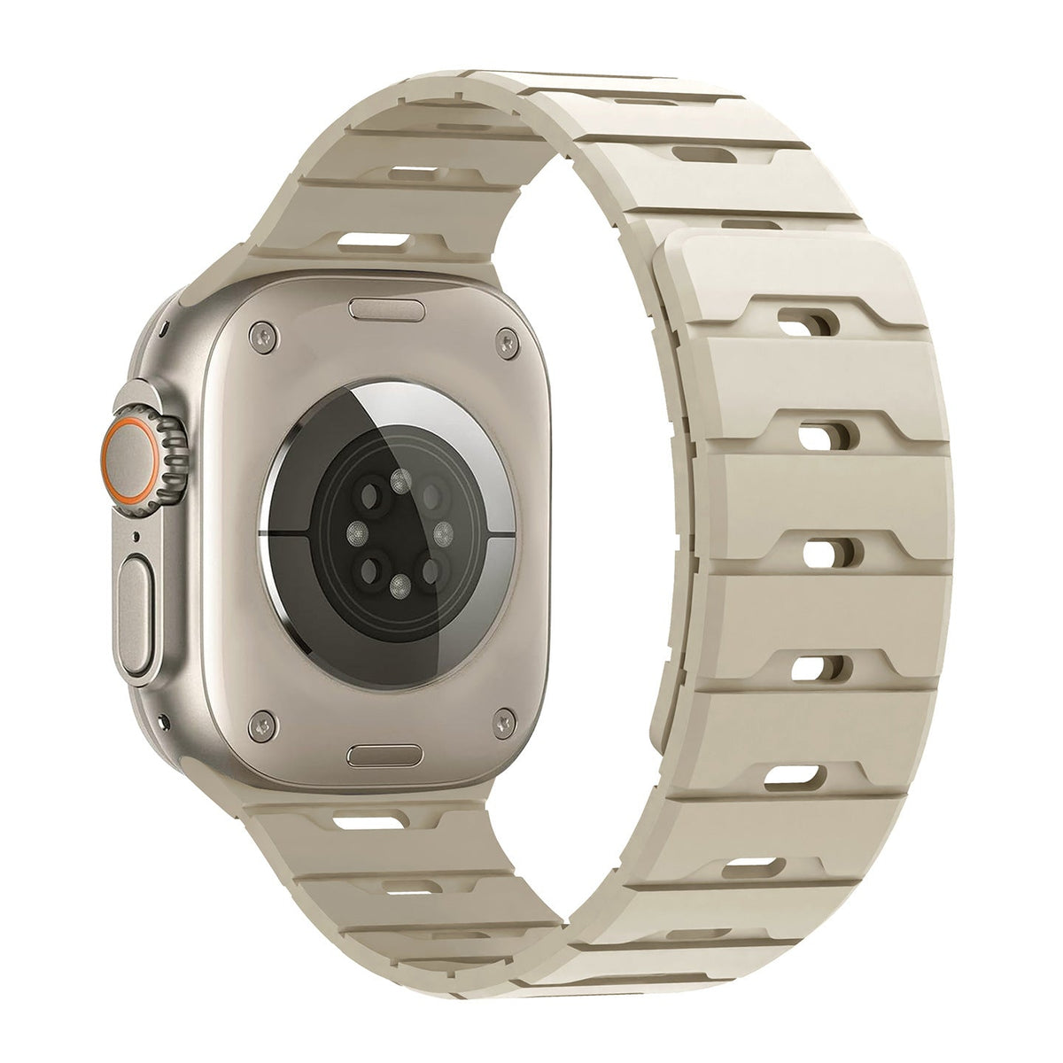 iBandGear Rugged Magnetic Silicone Band for Apple Watch - Starlight