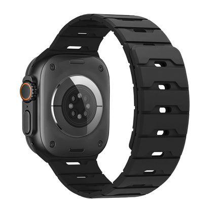 iBandGear Rugged Magnetic Silicone Band for Apple Watch - Black