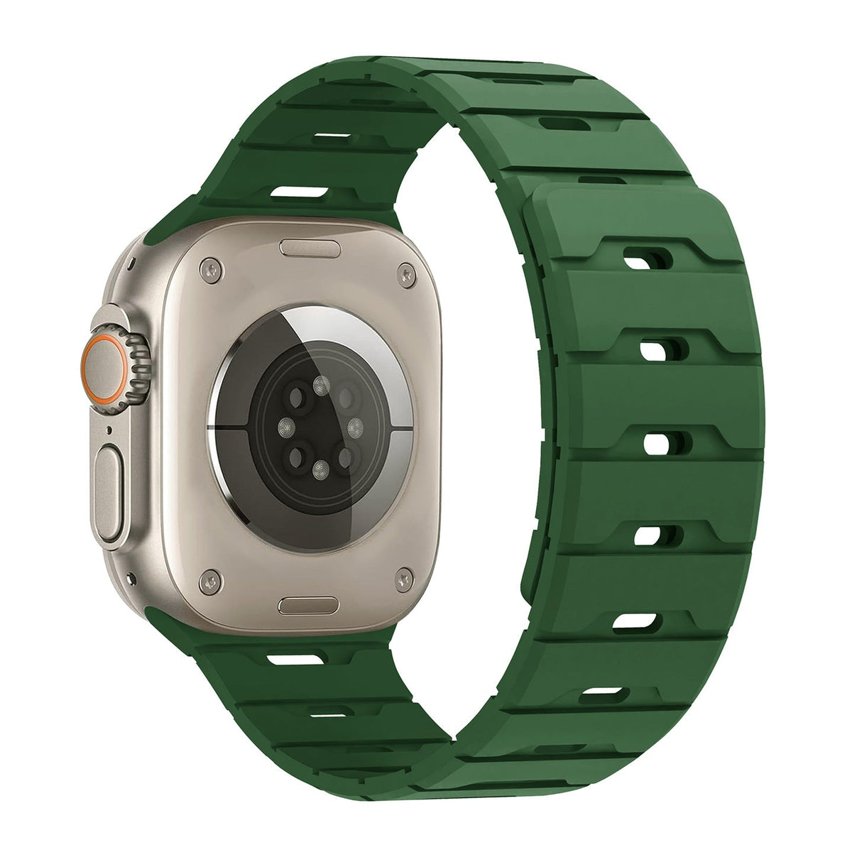 iBandGear Rugged Magnetic Silicone Band for Apple Watch - Green