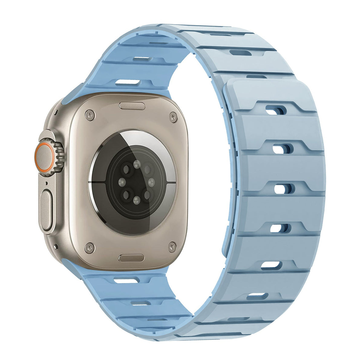 iBandGear Rugged Magnetic Silicone Band for Apple Watch - Sky Blue