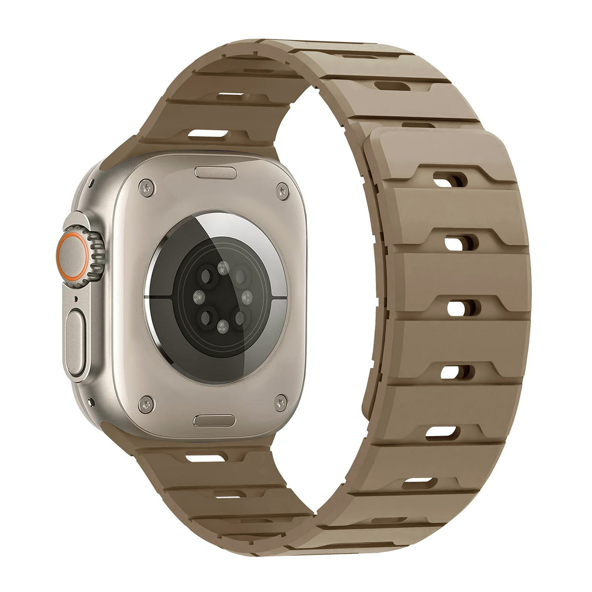 iBandGear Rugged Magnetic Silicone Band for Apple Watch - Stone
