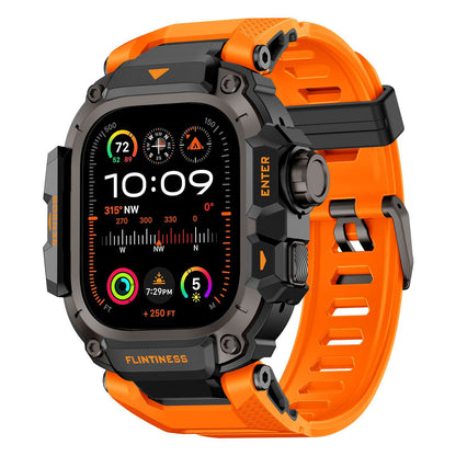 iBandGear Rugged TPU Metal Band for Apple Watch - Orange
