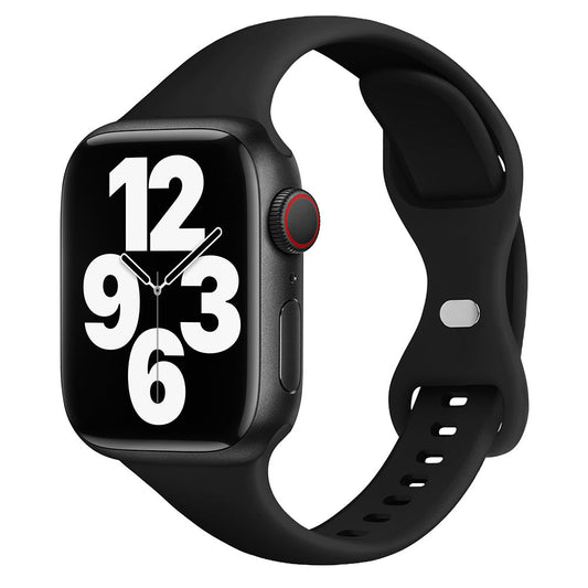 iBandGear Sculpted Slim Silicone Band for Apple Watch - Black