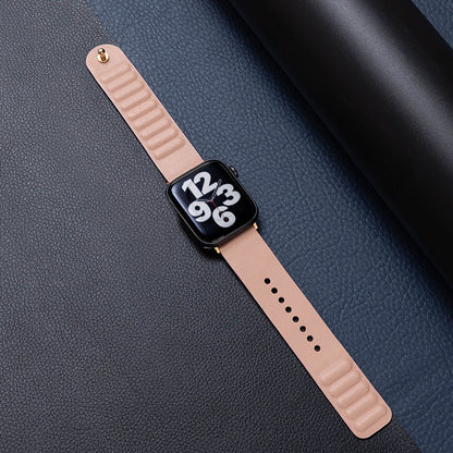 iBandGear Single-Stud Magnetic Leather Band for Apple Watch - Pink