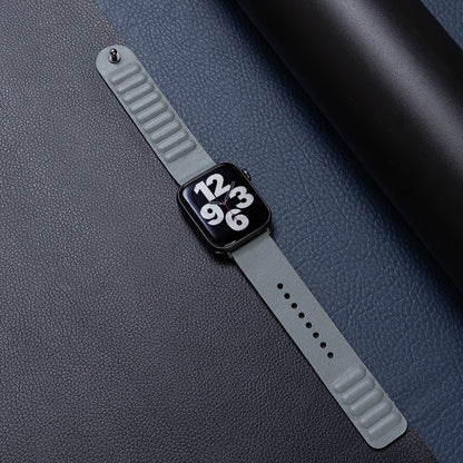 iBandGear Single-Stud Magnetic Leather Band for Apple Watch - Gray