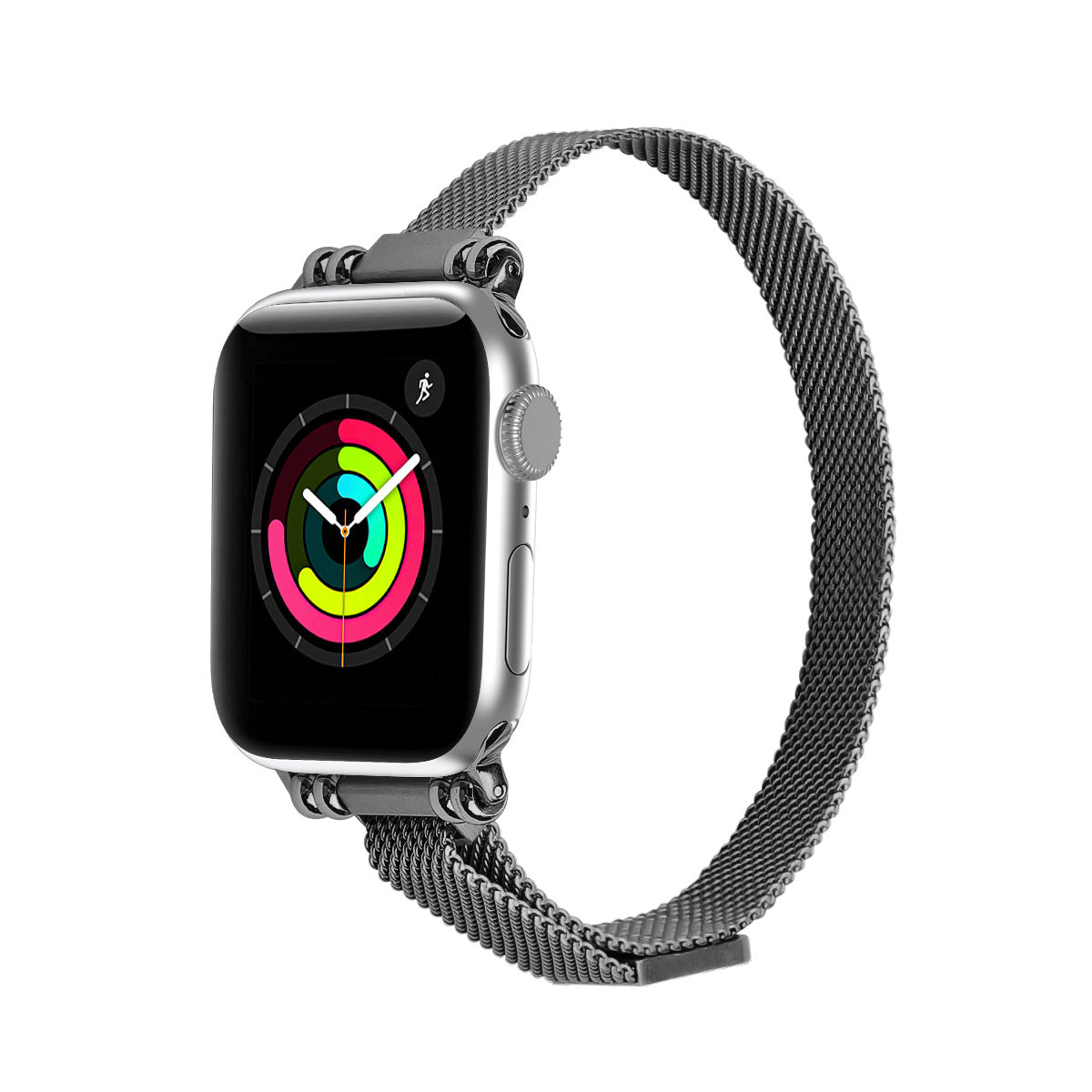 iBandGear Slim Beaded Milanese Band for Apple Watch - Black