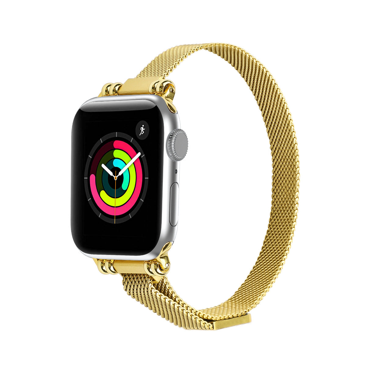 iBandGear Slim Beaded Milanese Band for Apple Watch - Gold