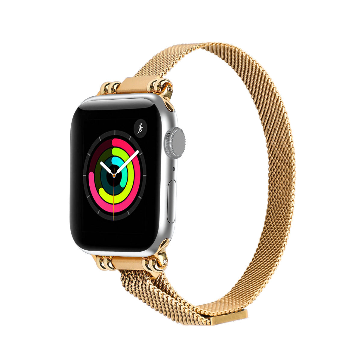 iBandGear Slim Beaded Milanese Band for Apple Watch - Rose Gold