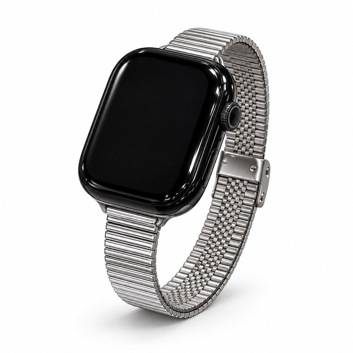 iBandGear Slim Stainless Steel Link Band for Apple Watch - Silver