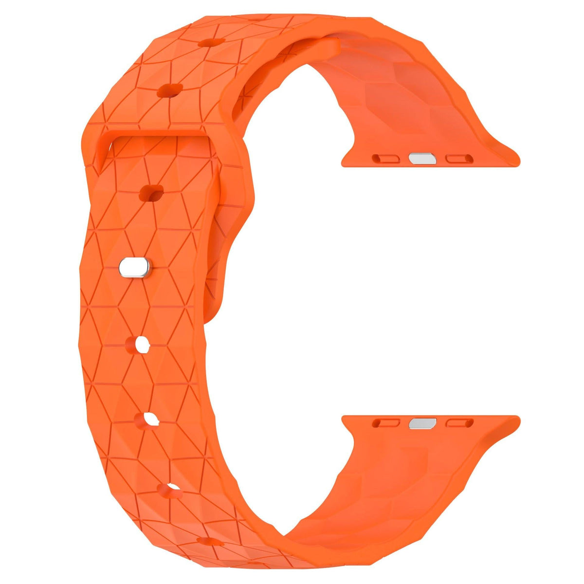 iBandGear Soccer Pattern Silicone Watch Band for Apple Watch - Orange