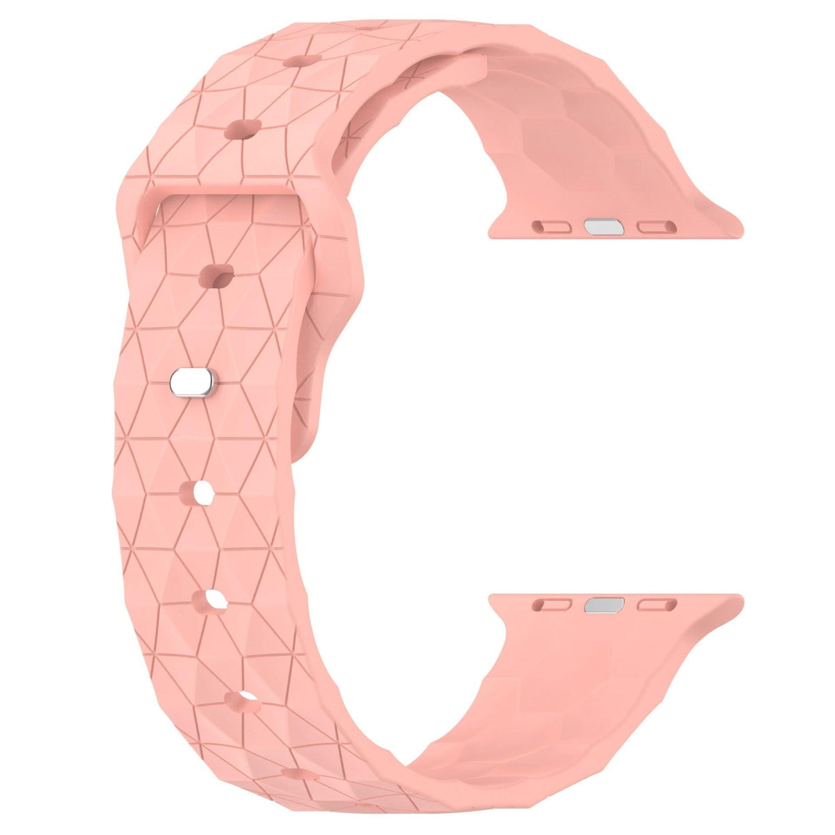 iBandGear Soccer Pattern Silicone Watch Band for Apple Watch - Pink