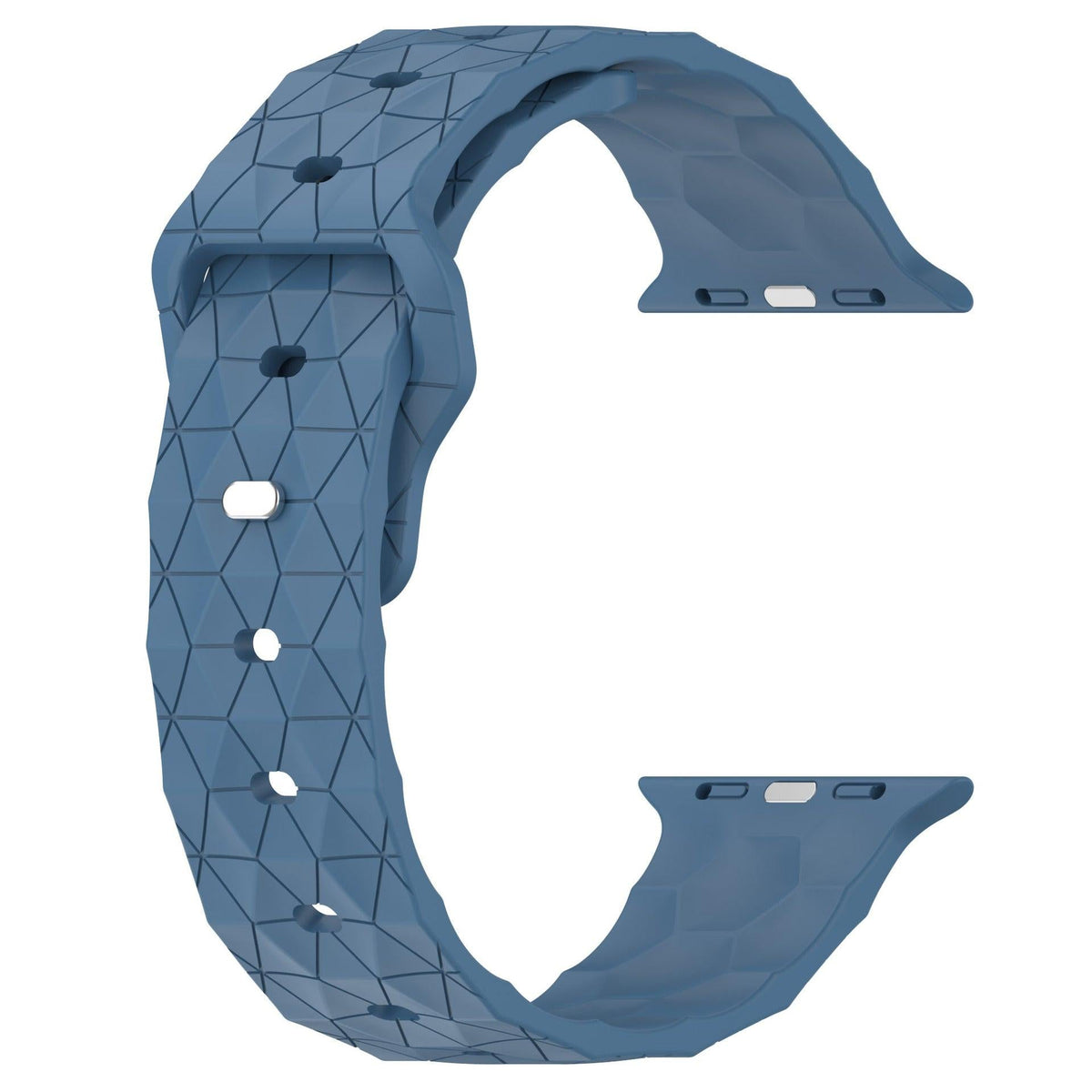 iBandGear Soccer Pattern Silicone Watch Band for Apple Watch - Royal Blue