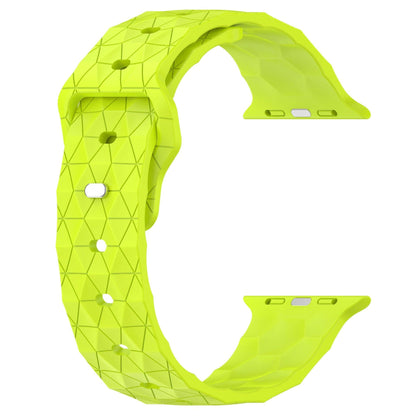 iBandGear Soccer Pattern Silicone Watch Band for Apple Watch - Lime