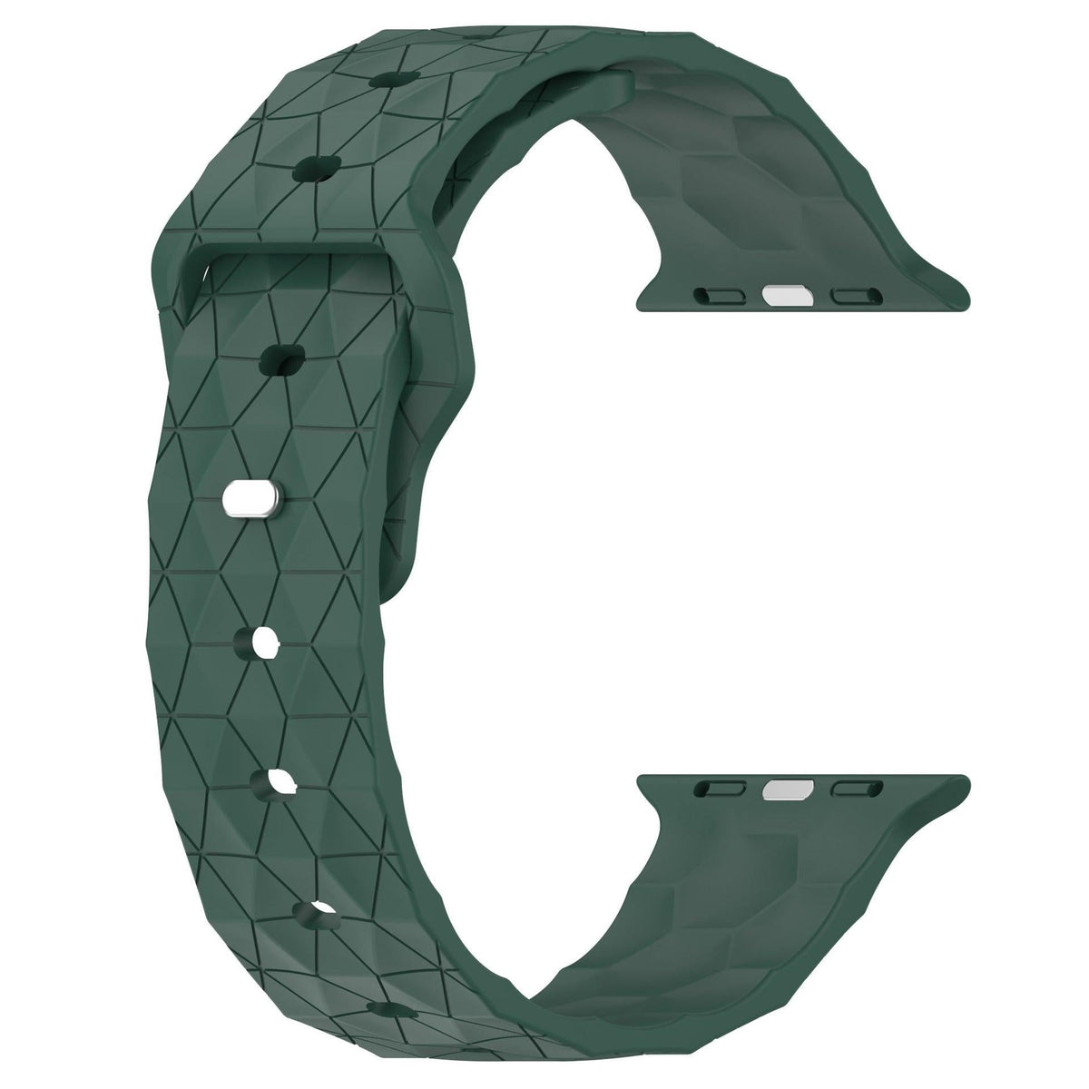 iBandGear Soccer Pattern Silicone Watch Band for Apple Watch - Pine Green
