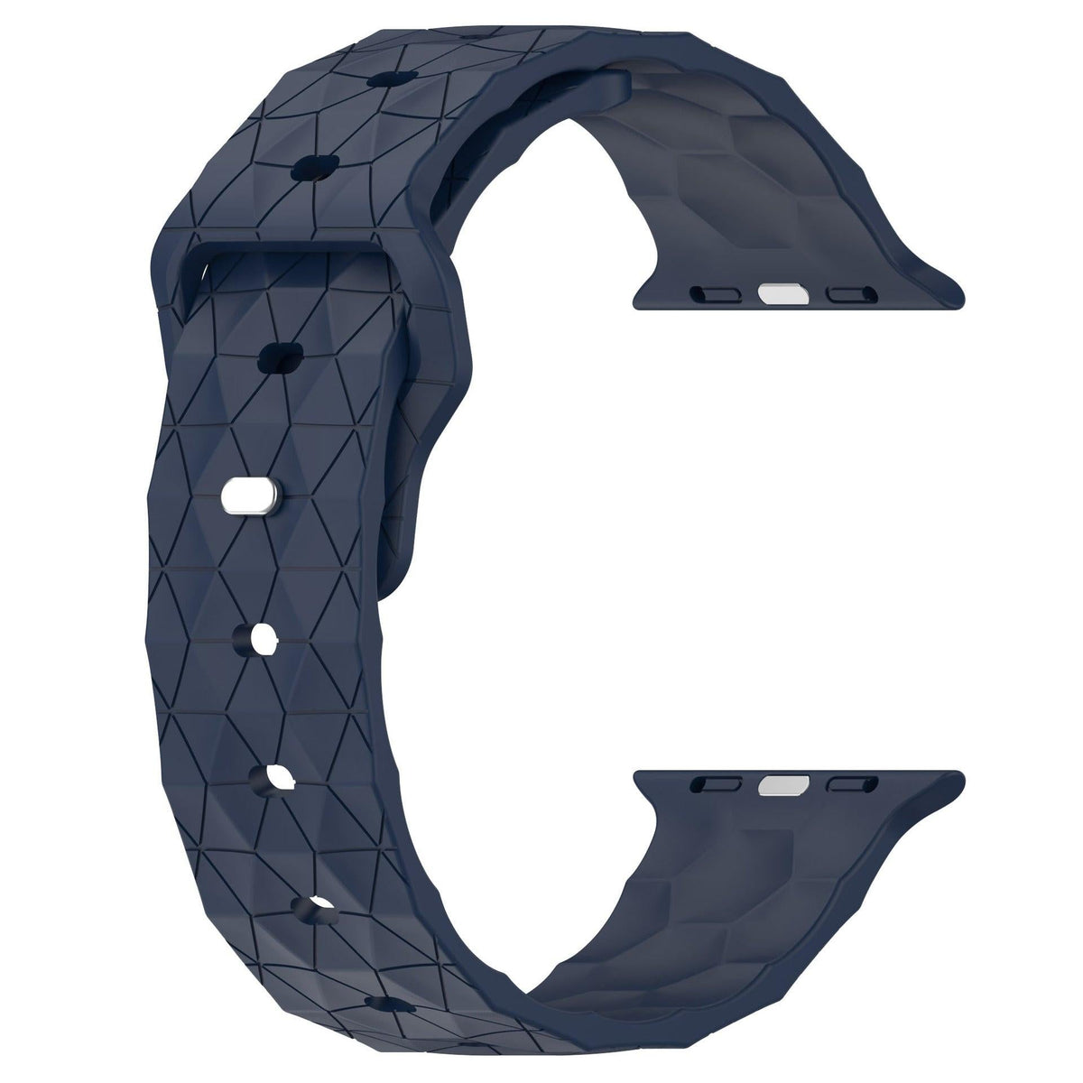 iBandGear Soccer Pattern Silicone Watch Band for Apple Watch - Midnight Blue