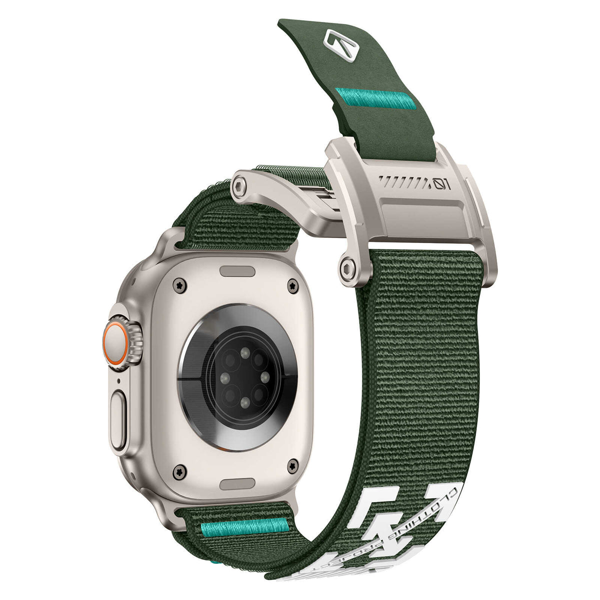 iBandGear Sport Loop Braided Magnetic Band for Apple Watch - Titanium-Green