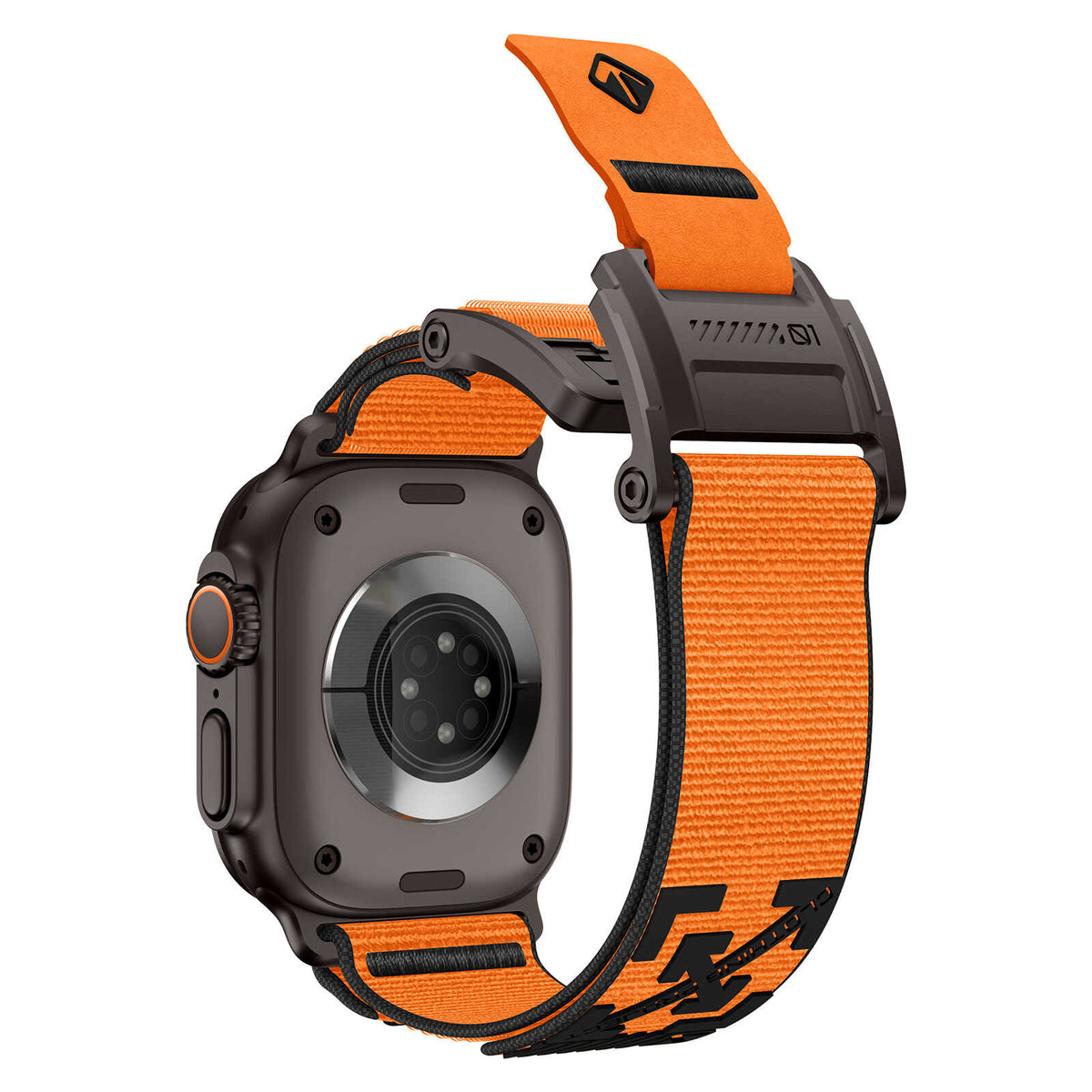 iBandGear Sport Loop Braided Magnetic Band for Apple Watch - Black-Orange