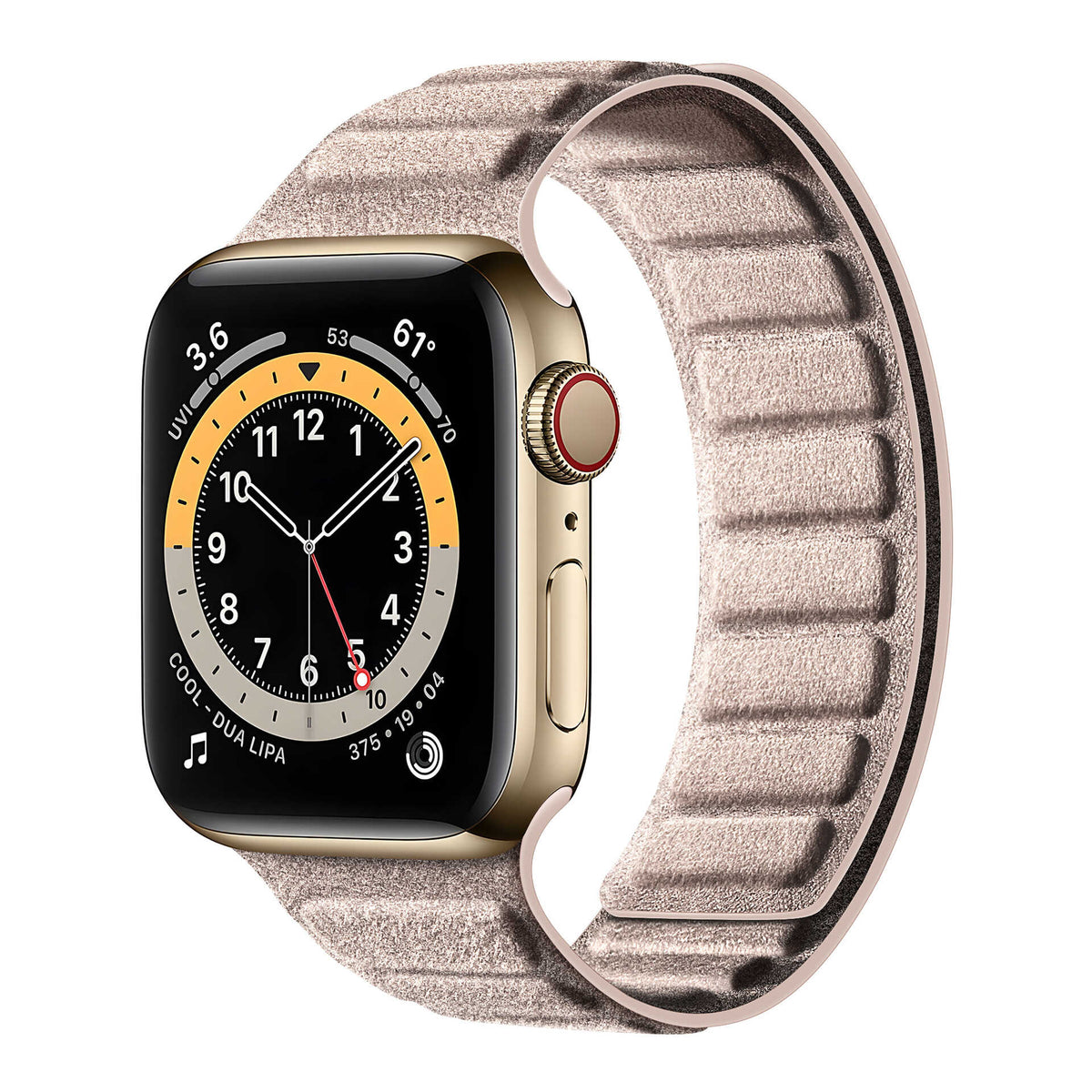iBandGear Square Magnetic Suede Band for Apple Watch – Premium Minimalist Style - Khaki