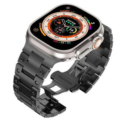 iBandGear Stainless Steel Bracelet Band for Apple Watch - Black