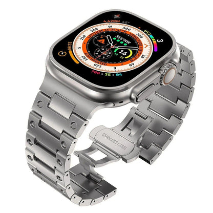 iBandGear Stainless Steel Bracelet Band for Apple Watch - Titanium