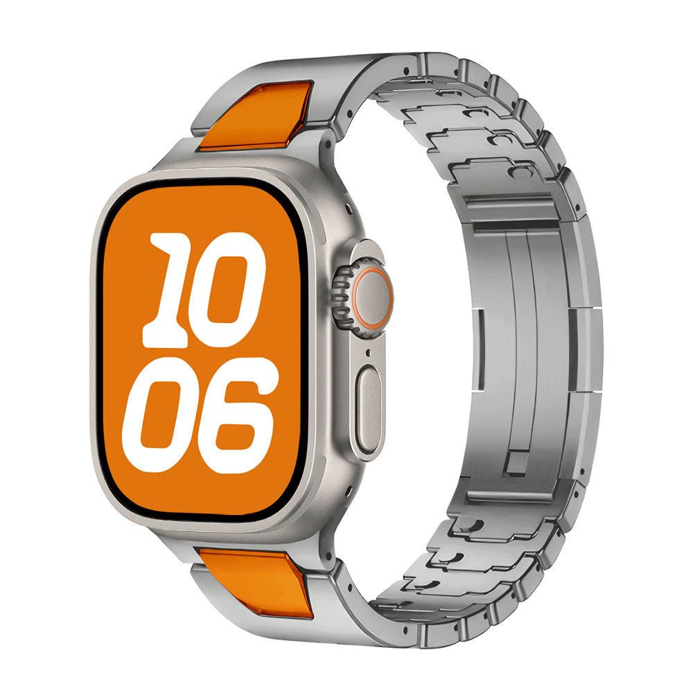 iBandGear Stainless Steel Quick-Release Band for Apple Watch - Titanium Orange