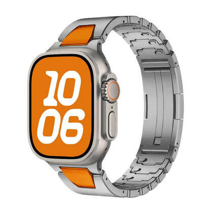 iBandGear Stainless Steel Quick-Release Band for Apple Watch - Titanium Orange