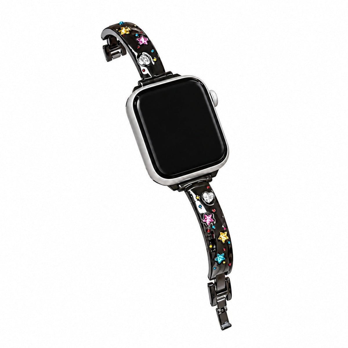 iBandGear Star Charm Metal Bracelet Band for Apple Watch - Black