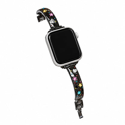 iBandGear Star Charm Metal Bracelet Band for Apple Watch - Black