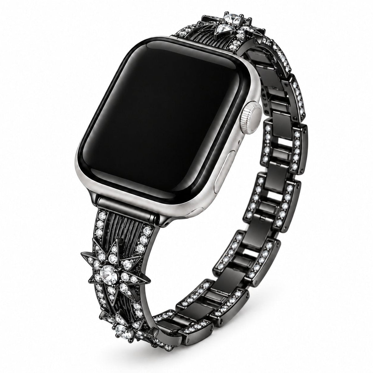 iBandGear Starburst Crystal Jewelry Band for Apple Watch in Black