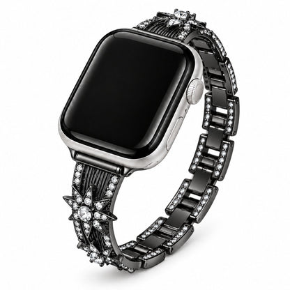 iBandGear Starburst Crystal Jewelry Band for Apple Watch in Black