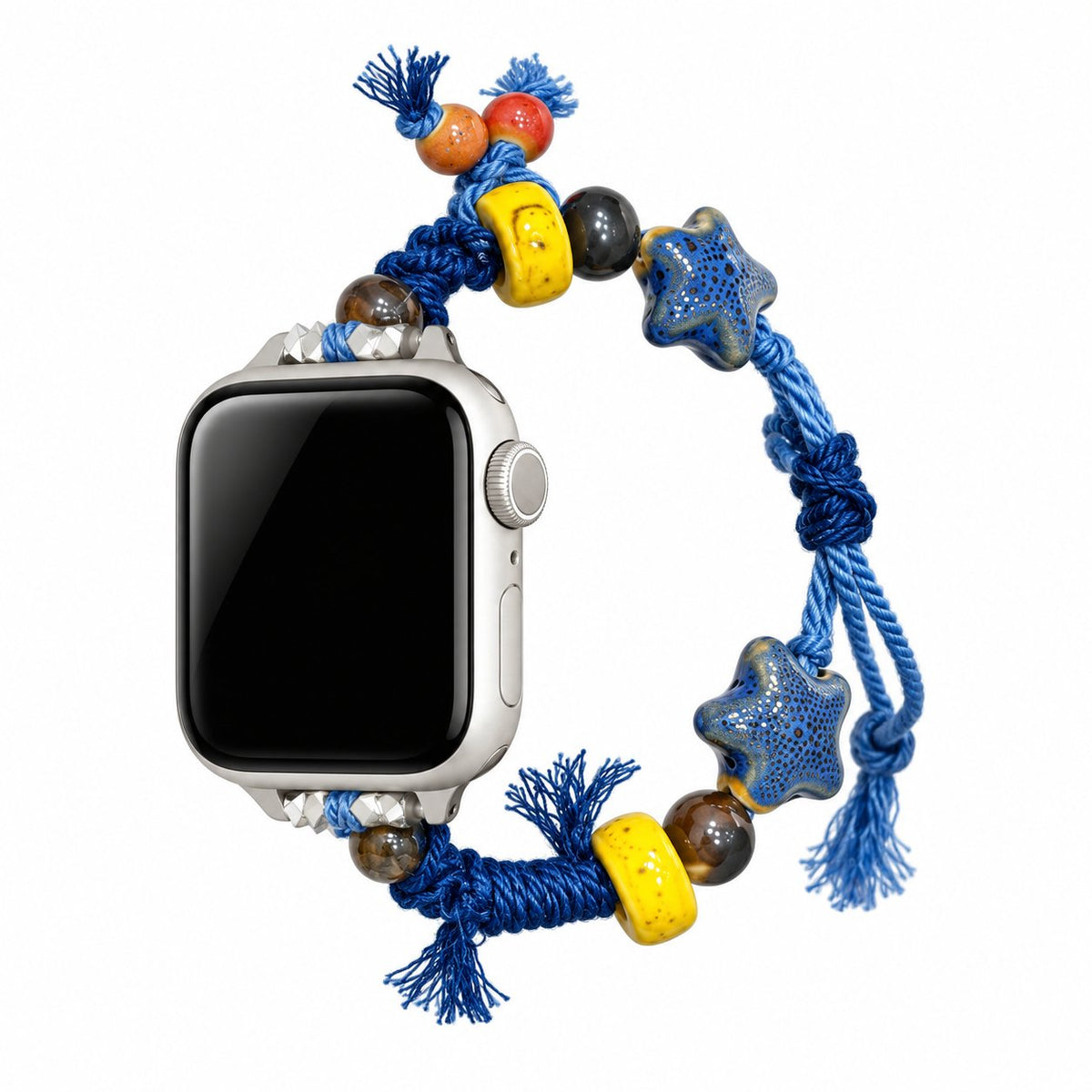iBandGear StarTide Braided Beaded Band for Apple Watch - Blue