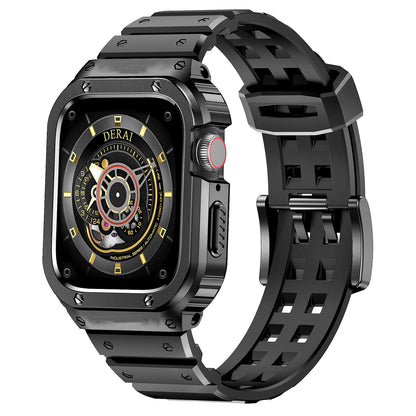 iBandGear SteelGuard Square Case with TPU Band for Apple Watch - Black