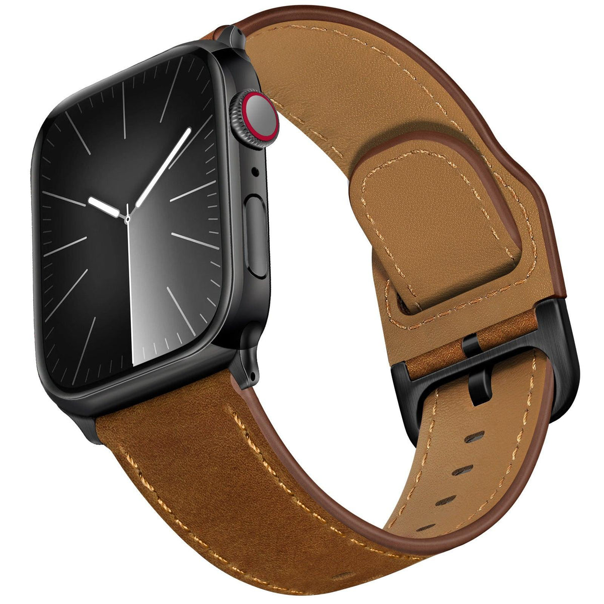 iBandGear Stellar Leather Band for Apple Watch - Red Brown Black