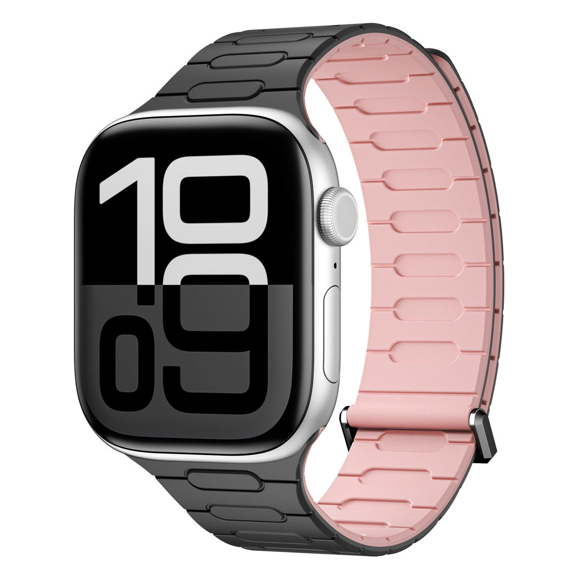 iBandGear Strong Magnetic Silicone Band for Apple Watch - Black - Pink