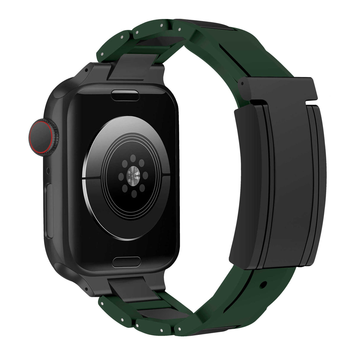 iBandGear T-Lock Magnetic Rubber Band for Apple Watch - Green-Black