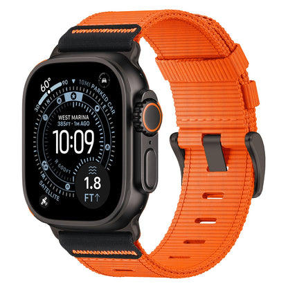 iBandGear Tactical Nylon Band for Apple Watch – Durable Sport Strap - Orange