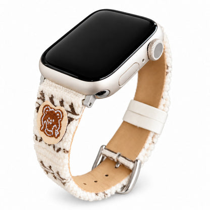 iBandGear Teddy Corduroy Band for Apple Watch - White
