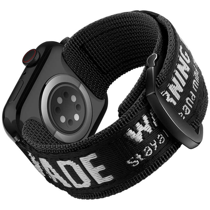 iBandGear Textured Nylon Loop Band for Apple Watch Sport Strap - White