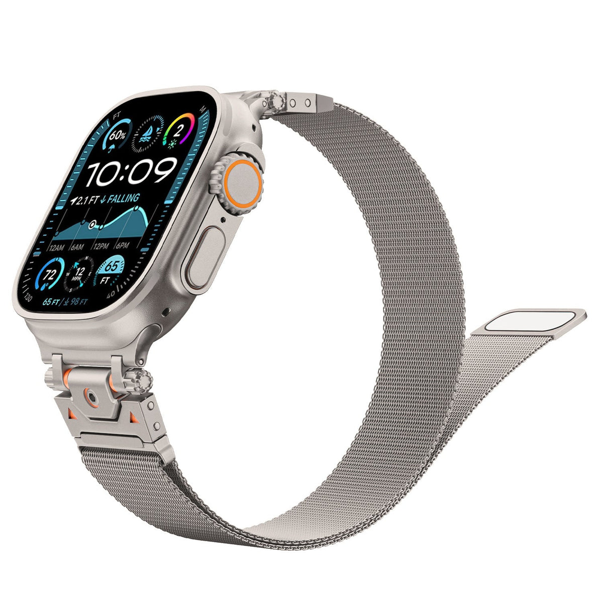 iBandGear Titan Milanese Stainless Steel Band for Apple Watch - Titanium