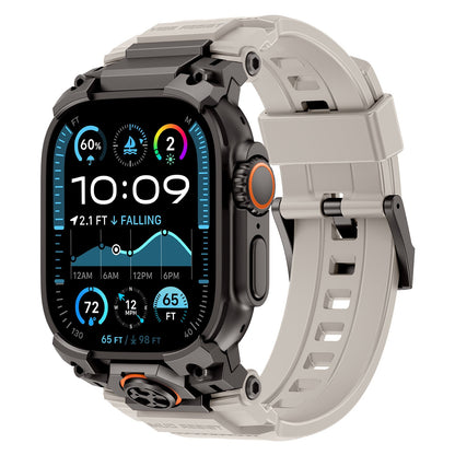 iBandGear TitanGuard Armor Silicone Band for Apple Watch - Black-Starlight