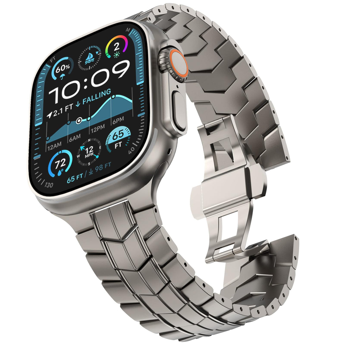 iBandGear Titanium Armor-Link Band for Apple Watch - Titanium