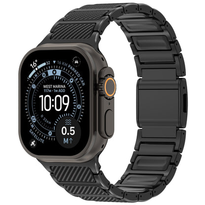 iBandGear Titanium Carbon Fiber Band for Apple Watch - Black