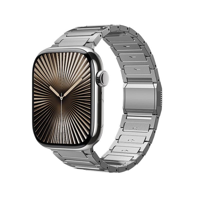 iBandGear Titanium I-Link Magnetic Clasp Band for Apple Watch - Silver