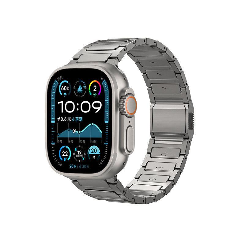 iBandGear Titanium I-Link Magnetic Clasp Band for Apple Watch - Titanium